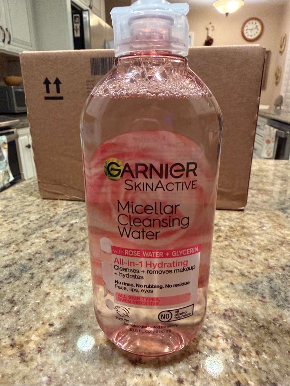 Garnier SkinActive Micellar Cleansing Water - Pink Clear Bottle